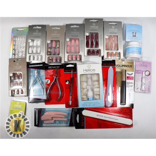 BAG OF ASSORTED BEAUTY PRODUCTS