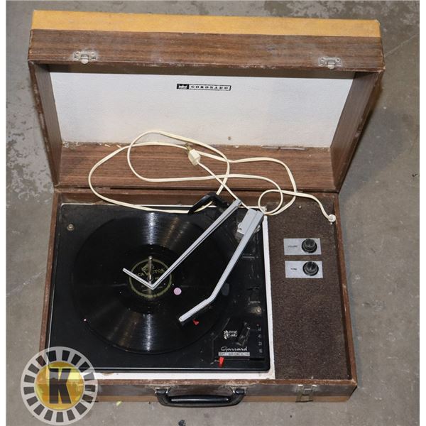 GARRARD RECORD PLAYER IN CASE