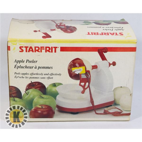 6)  NEVER USED STARFRIT APPLE PEELER AND