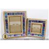 Image 1 : 2 PEIR 1 PICTURE FRAMES - NATURAL GLASS CRACKING