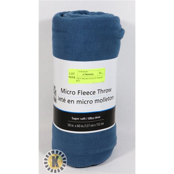 NEW BLUE MICRO FLEECE THROW BLANKET