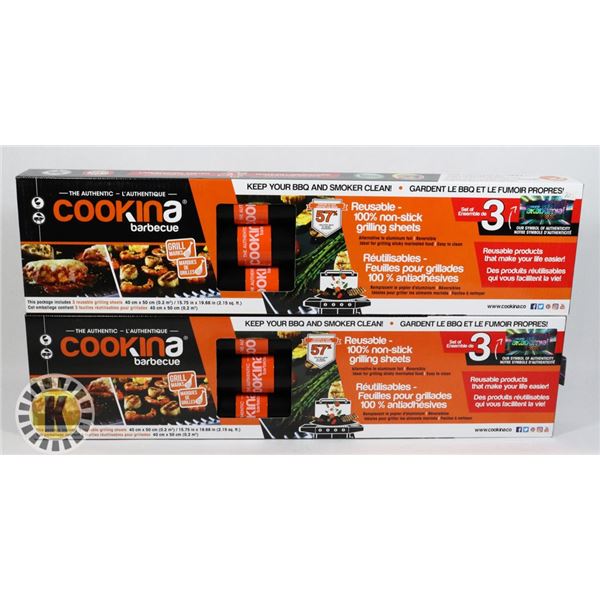 2 PACKS OFCOOKINA BARBECUE REUSABLE GRILLING SHEET