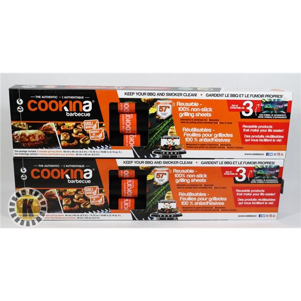 2 PACKS OFCOOKINA BARBECUE REUSABLE GRILLING SHEET