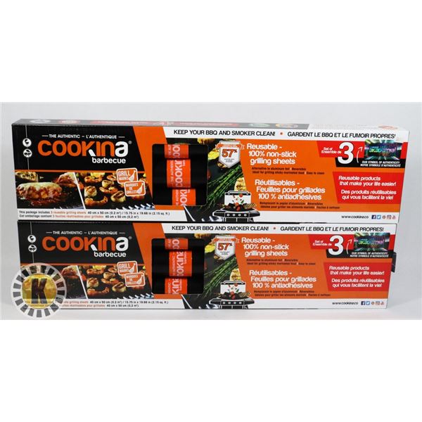 2 PACKS OFCOOKINA BARBECUE REUSABLE GRILLING SHEET