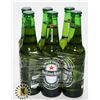 Image 1 : 6 BOTTLES HEINEKEN 330ML 5.0% ALC.
