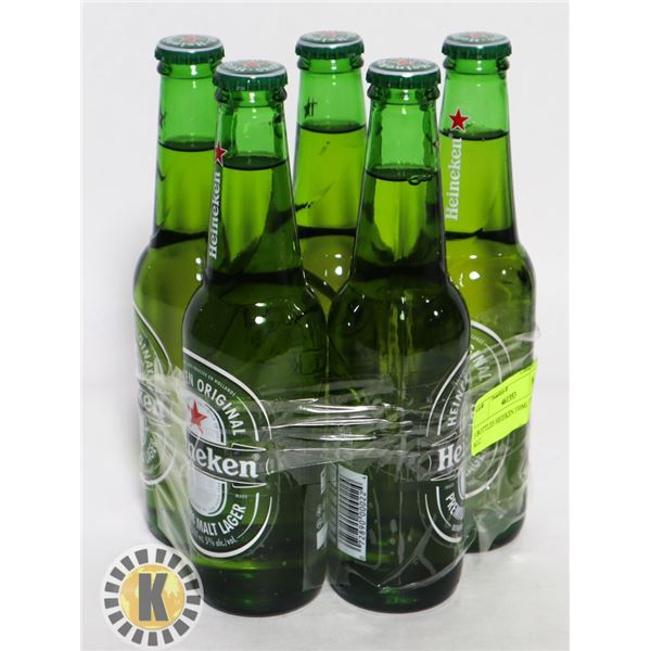5 BOTTLES HEINEKEN 330ML 5.0% ALC.