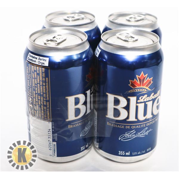 4 PACK LABATT BLUE 355ML 5%ALC.