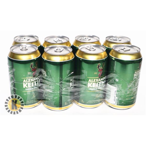 8 PACK ALEXANDER KEITH'S INDIAN ALE 5%ALC. 355ML