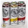 Image 1 : 6 PACK WHITE CLAW. ASSORTED FLAVORS 5% ALC.  355ML