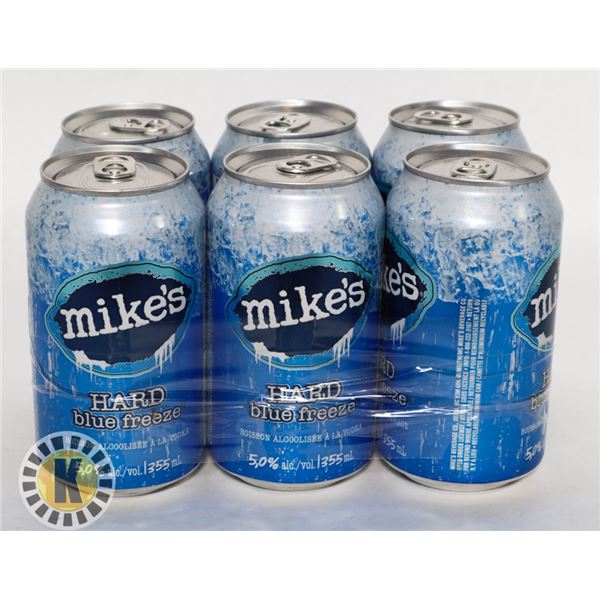 6 PACK MIKES HARD BLUE FREEZE 355ML 5% ALC.