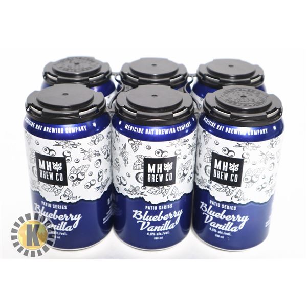 6 PACK MH BREW CO 4.6% 355ML. BLUEBERRY VANILLa