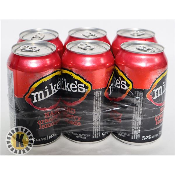 6 PACK MIKES HARD CRANBERRY LEMONADE 355ML 5% ALC.