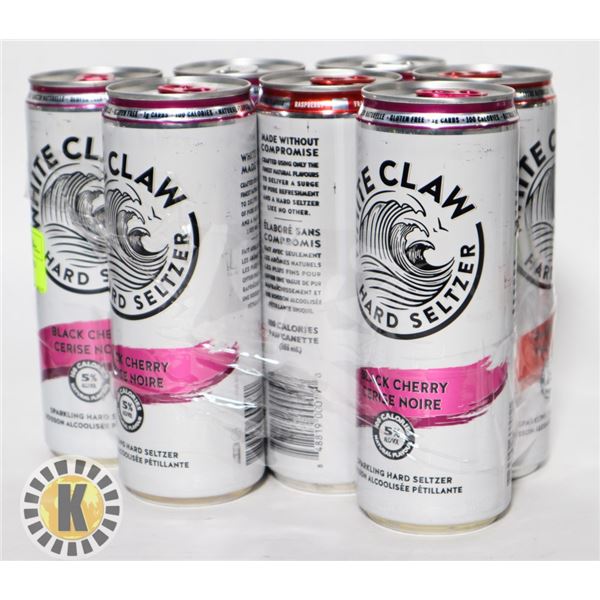 7 PACK WHITE CLAW. ASSORTED FLAVORS 5% ALC.  355ML