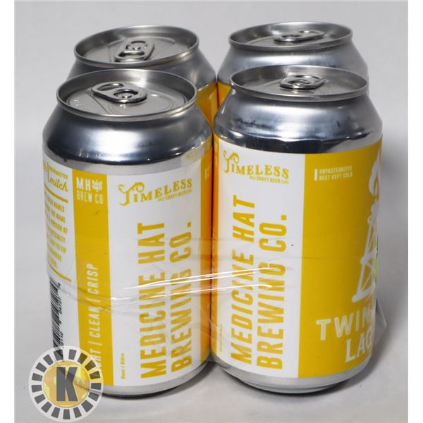 4 PACK TWIN LAGER  355ML 4.9%ALC.