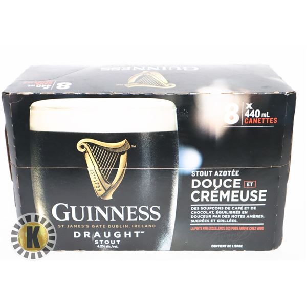 GUINNESS DRAUGHT- 440ML * 8 CANS 4.2% ALC.