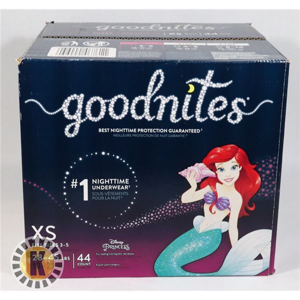 CASE OF GOODNITES PRINCESS THEME SIZE XS