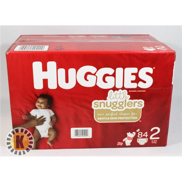 CASE OF HUGGIES DIAPERS SIZE 2