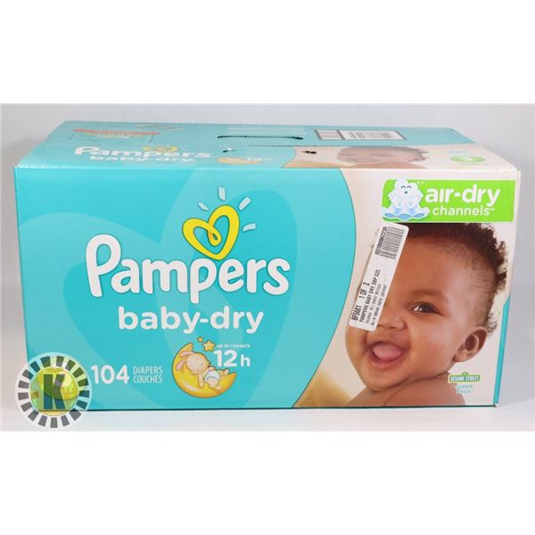 CASE OF PAMPERS DIAPERS SIZE 3