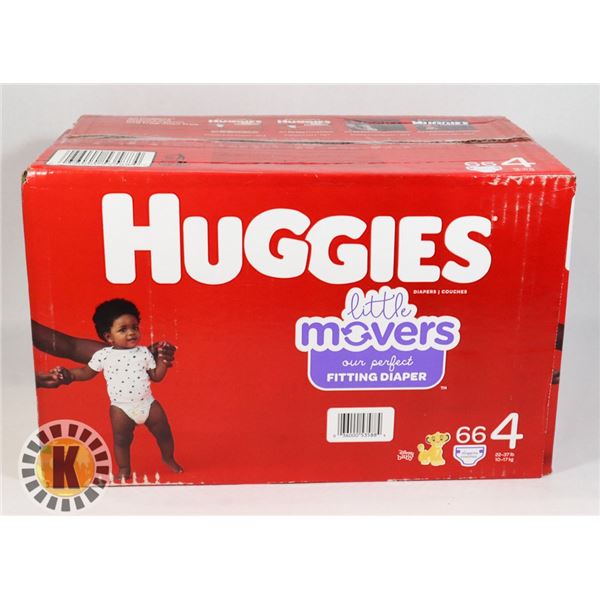 CASE OF HUGGIES DIAPERS SIZE 4