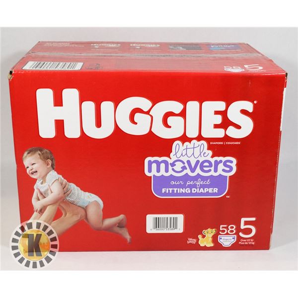 CASE OF HUGGIES DIAPERS SIZE 5