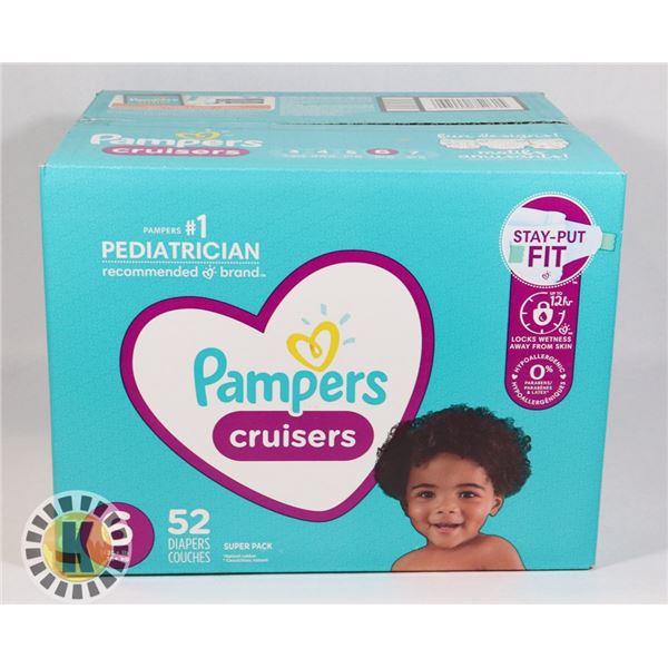 CASE OF PAMPERS DIAPERS SIZE 6