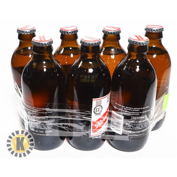 7 BOTTLES RED STRIPE JAMAICAN BEER 330ML 4.7%ALC.