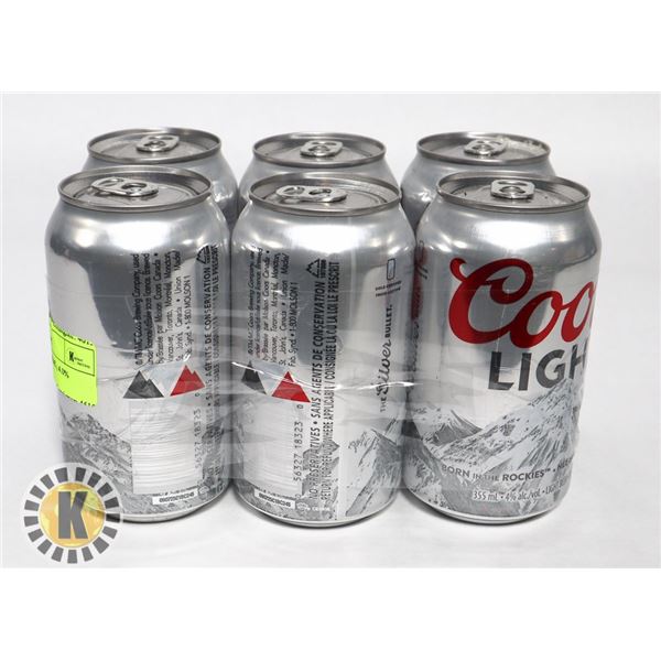 COORS LIGHT 6 *  355ML; 4.0%