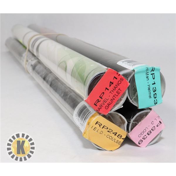 BUNDLE OF 4 MYSTERY SUPER HERO POSTERS