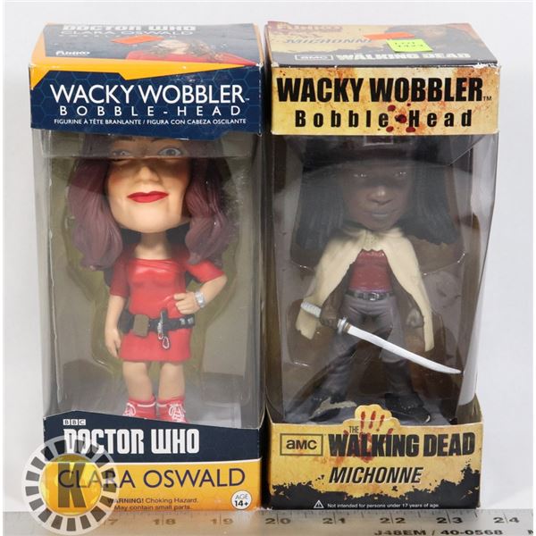 WALKING DEAD AND DOCTOR WHO BOBBLE HEADS