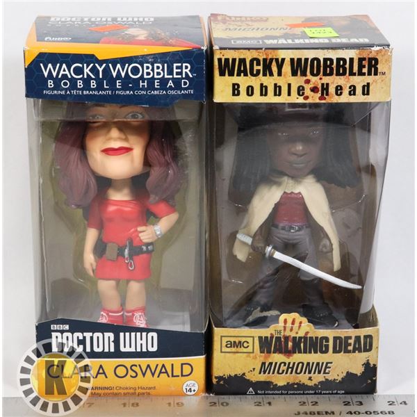 WALKING DEAD AND DOCTOR WHO BOBBLE HEADS