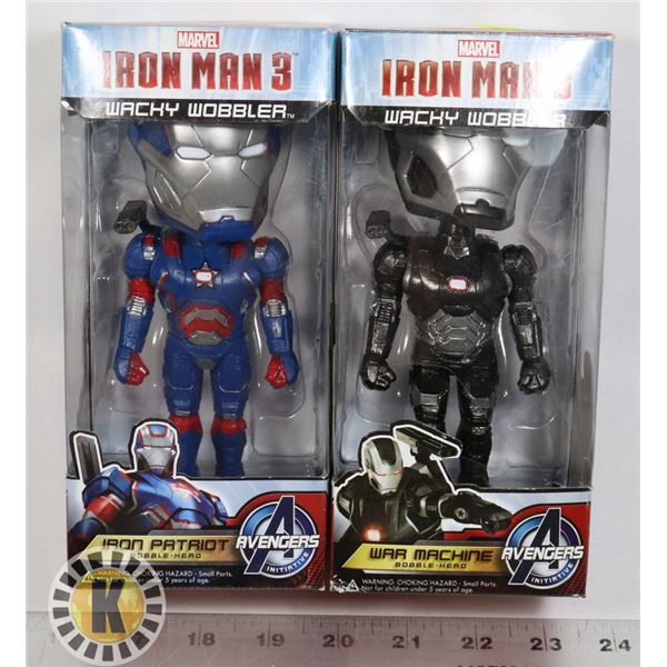 WAR MACHINE AND IRON PATRIOT BOBBLE HEADS
