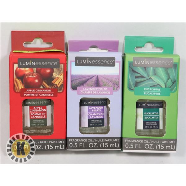 NEW 3PC FRAGRANCE OIL 0.5 FL. OZ/ 15ML IN EACH