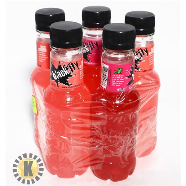 5 PACK BLACK FLY ASSORTED. 400ML. 7% ALC.