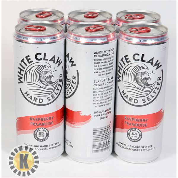 5%ALC.WHITE CLAW RASPBERRY- 6 CANS * 355ML
