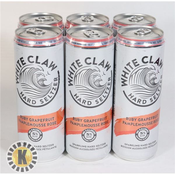 WHITE CLAW RUBY GRAPEFRUIT- 6 CANS * 355ML 5%ALC.