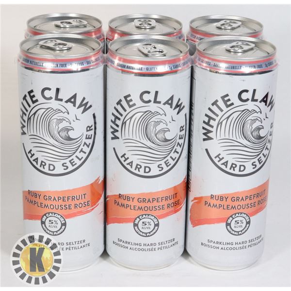 5%ALC.WHITE CLAW RUBY GRAPEFRUIT- 6 CANS * 355ML