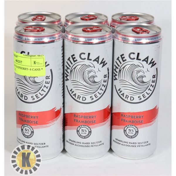 WHITE CLAW RASPBERRY- 6 CANS * 355ML 5%ALC.