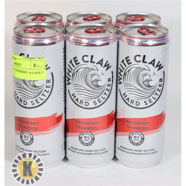 WHITE CLAW RASPBERRY- 6 CANS * 355ML  5%ALC.