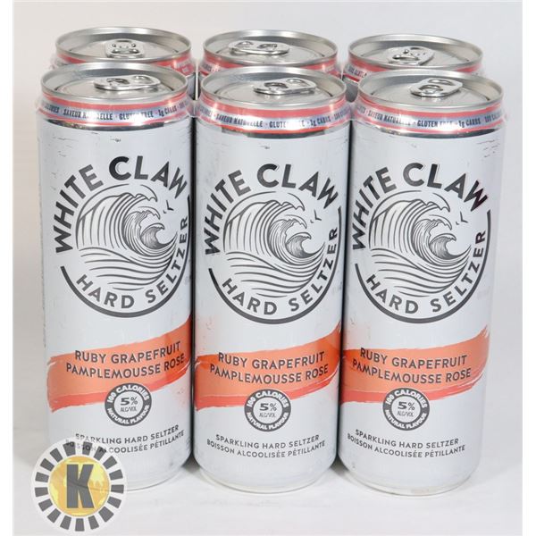 WHITE CLAW RUBY GRAPEFRUIT- 6 CANS * 355ML 5%ALC.