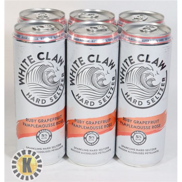 WHITE CLAW RUBY GRAPEFRUIT- 6 CANS * 355ML 5%ALC.
