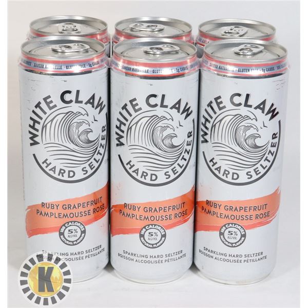 WHITE CLAW RUBY GRAPEFRUIT- 6 CANS * 355ML 5%ALC.