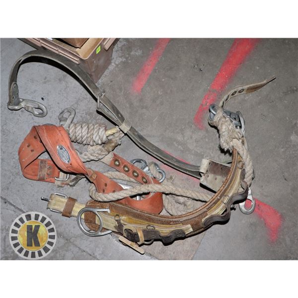 THREE SAFETY HARNESSES