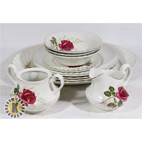 BOX OF RIDGWAY IRONSTONE ENGLAND DISH WARE SET