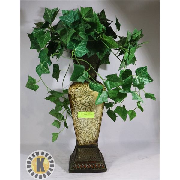 ARTIFICIAL FLOWERS WITH DECORATIVE  VASE