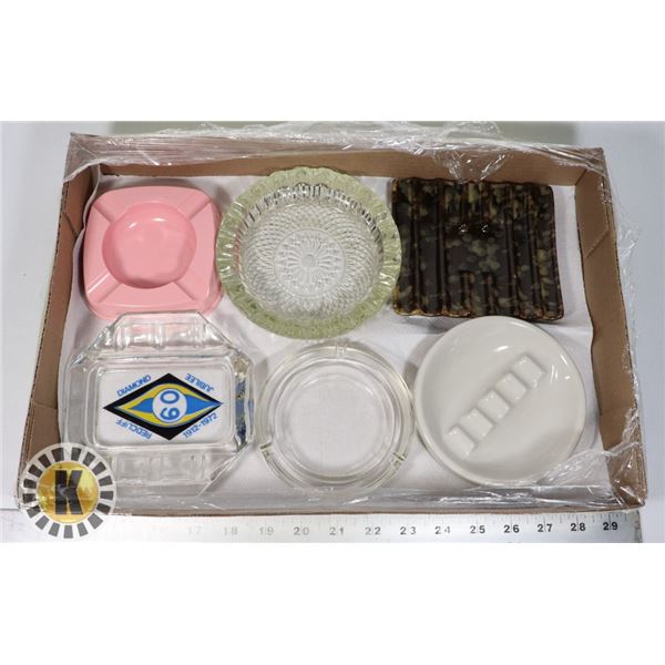 6 ASH TRAYS