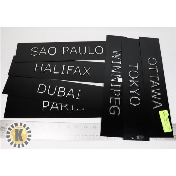 METAL 12 INCH SIGNS ALL TOGETHER