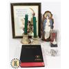 Image 1 : FLAT OF JESUS THEMED DECOR AND HOLY BIBLE