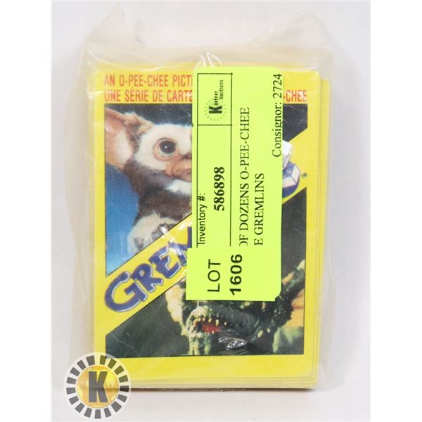 7)  LOT OF DOZENS O-PEE-CHEE VINTAGE GREMLINS