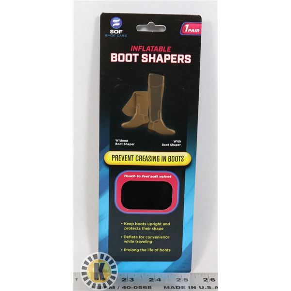 NEW PAIR OF INFLATABLE BOOT SHAPERS