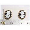 Image 1 : NEW VINTAGE LOOK CAMEO STUD EARRINGS